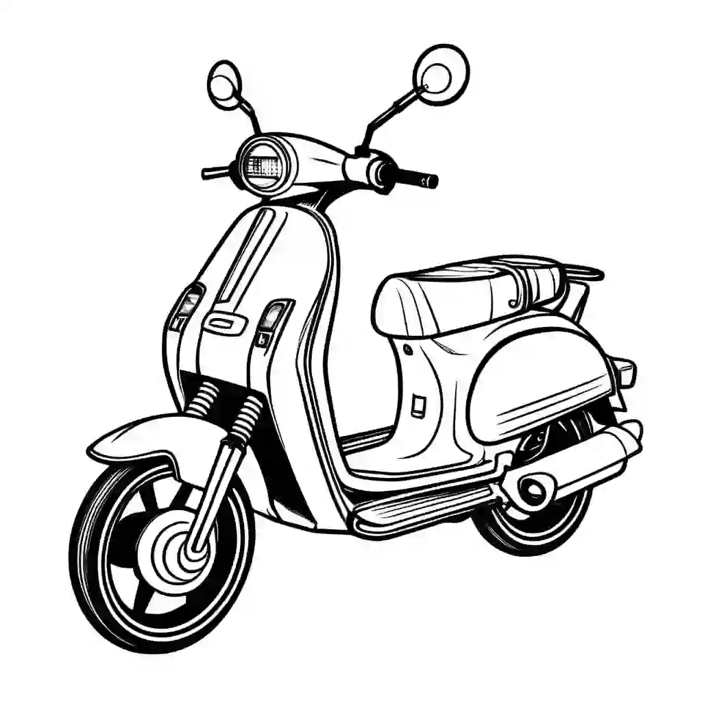 Moped Car coloring pages